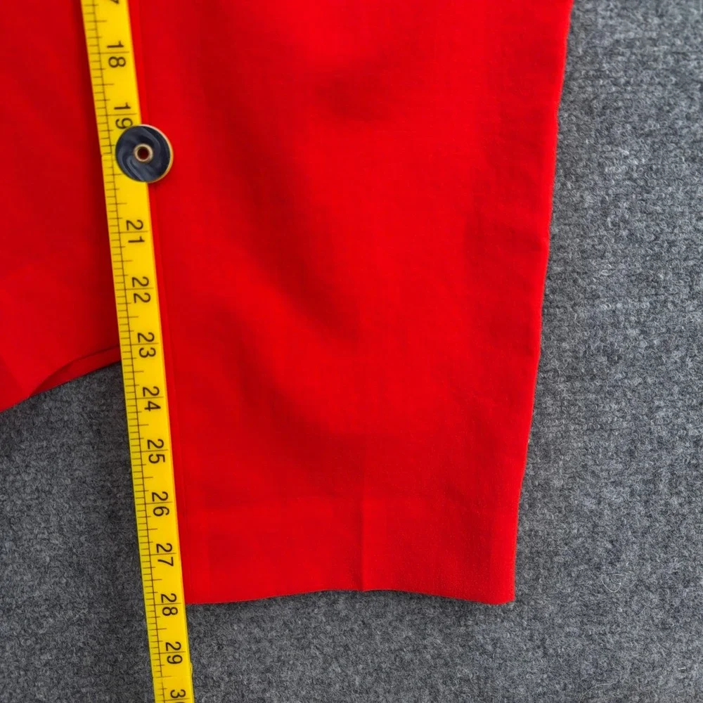 COS Red Tailored High Rise Straight Leg Trousers Pants Womens Size 12 US - Picture 7 of 7